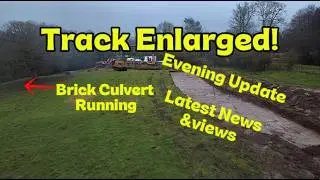 Track Building!  Llangollen Canal Breach, Whitchurch.  Evening Update!