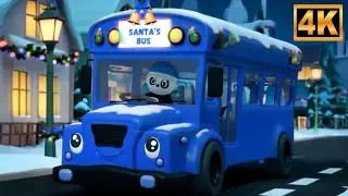 Wheels on the Bus Christmas Song | Holiday Rhymes for Kids