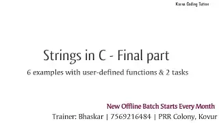 Strings in C Part -6