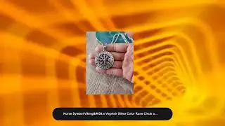Norse Symbol Viking's Vegvisir Silver Color Rune Circle amulet pendant necklace with Chain, Large...