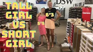Tall & Short Girls Height Comparison In High Heels / With Goddess Kellie & Basketball Princess