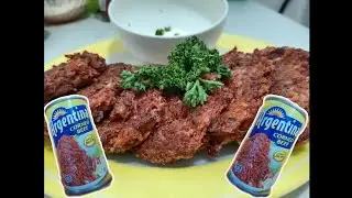 CORNED BEEF BURGER PATTIES ( Gawin ito sa Corned Beef )
