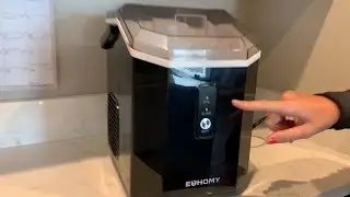 EUHOMY Nugget Ice Maker Countertop &ndash; Portable Sonic Ice Machine with Handle
