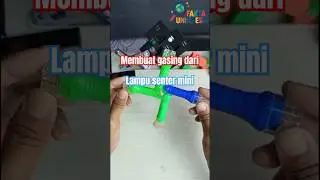 Membuat gasing dari lampu senter mini #shorts #viralshorts #gasingpenghapus
