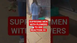 SUPRISING MEN WITH FLOWERS TO SEE REACTION 👀 #streetcontent #motivation #street #love #tiktok