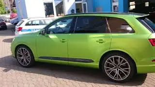 Audi SQ7 full wrap KPMF viper Green www.folienaauto.cz