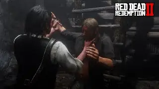 RDR2 Crazy Dutch is Choking Micah Bell Happy Ending
