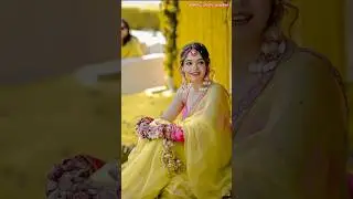 Haldi suit cinematic video 💍 bright suit Haldi haldi pose trending video viral video