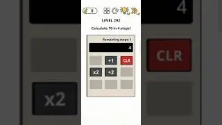 brain games IQ challenge level 292 Calculate 10 in 4 step's!