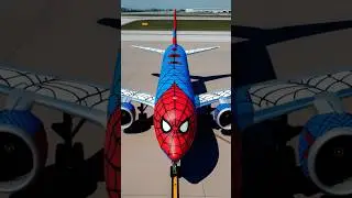 Spider Man plane #spiderman #marvel #shorts #travel #funny #cute #trending #savgunchannel