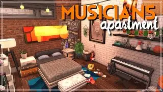 MUSICIANS APARTMENT 🎸 | The Sims 4 | Apartment renovation Speed build (No CC)