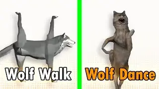 Wolf Walk AI vs Wolf Dancing Meme | Side by Side Comparison