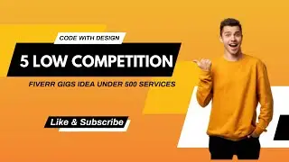 5 Low Competition Fiverr Gig Ideas Under 500 gigs || Get your first order || Rank on Fiverr #shorts