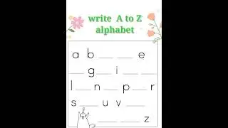 Fill in the blank ALPHABET  || English worksheet 