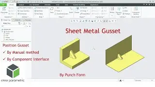 Creo Parametric | How to create Sheet Metal Gusset | Punch Forms