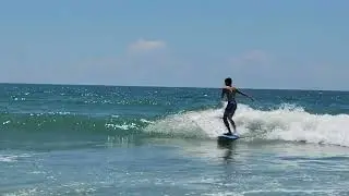 2024 Myrtle Beach, SC - Luke riding on a board from Jack's Surf Lesson's and Rentals
