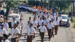 RSS Patha Sanchalana Dharwad Karnataka | Rashtriya Swayamsevak Sangh Karnataka | RSS Ghosh Sanchalan