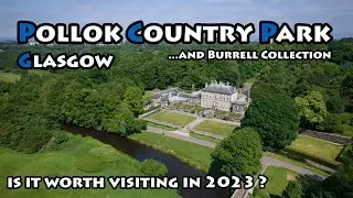 Pollok Country Park | Glasgow with reopened Burrell Collection (drone footage 4K)