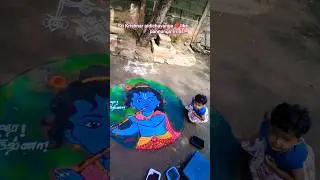 கைல அடிபட்ருச்சு #margazhi#kolam#shorts#viral#art#drawing#rangoli#rangolidesigns#krishna#vlog#tamil