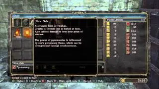 Dark Souls II -  Rosabeth of Melfia Shop Items Flash Sweat & Reinforce Pyromancy Flame HD Gameplay