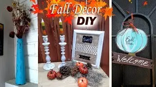 DIY 4 Creative Fall Decor Ideas Autumn rustic Decoration on Budget ديكور البيت للخريف باقل التكاليف