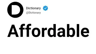 Affordable Meaning In English