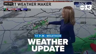 Weather update| 11 p.m.