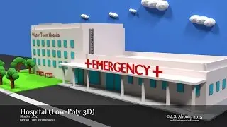 Low-Poly Hospital (3D) | Speed Modeling