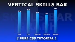 How To Create Vertical Skills Bar Graph - Vertical Bar Chart with Html and CSS - Tutorial