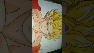 Super Saiyan Goku😶 #shorts #drawing