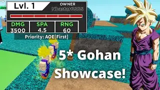 5 STAR Gohan Showcase | Roblox All Star Tower Defense