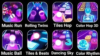 Music Run, Rolling twins, Tiles Hop, Color Hop 3D, Music Ball, Tiles &  Beats, Dancing Sky, abcd1234