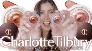 CHARLOTTE TILBURY PILLOW TALK Eyes to Mesmerise and WALK OF NO SHAME Review Swatches COMPARISONS