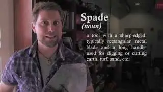 Spade Definition - text animation