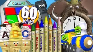 1 Hour of Learning Videos for Kids | ABC,  Counting, Numbers, Colors, Days of Week, Months of Year
