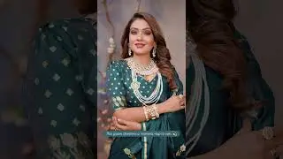 Dark Green Royalty ✨ | Elora Satin Silk Banarasi Saree with Floral Zari Magic