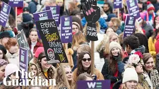 Women's March demonstrators descend on London to call for an end to austerity