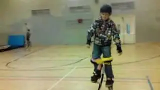 Frazer on pro jump stilts