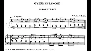 Zoltán Kodály - Gyermektàncok, Children's Dances for piano (with score)