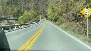 Scenic ride through the West Virginia mountains at the Hatfield McCoy trail system near Gilbert WV. 