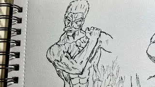 Drawing Silver Fang | How to draw Silver Fang - One punch man in 7 minutes | Anime drawing