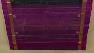 Dark Navy Blue with Magenta Borders Kanjivaram Silk Saree SS7898