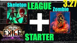 【Path of Exile 3.27】Zombie + Skeleton League Starter Build Guide Necromancer 4 Keepers League - 1307