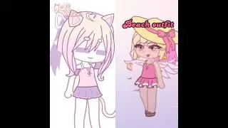 OUTFIT BATTLE ✨✨ w/coral pearl (on tiktok) #gachaclub #outfitbattle #shorts