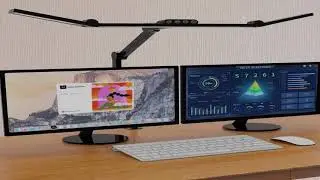 #Led Desk Lamp with Clamp, Architect Desk Lamp for Home Office with Atmosphere Lighting, 24W Ultra