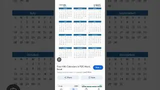 1985 calendar
