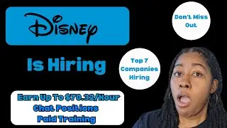 GET PAID TO WORK AT DISNEY! 7 REMOTE JOBS EARNING UP TO $70.32/HR!