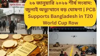 ২৬ জানুয়ারি ২০২৬ শীর্ষ সংবাদ: জুলাই অভ্যুত্থানে বড় ঘোষণা | PCB Supports Bangladesh in T20 World Cup