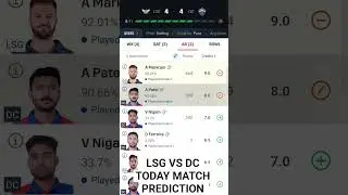 LSG VS DC IPL MATCH 22 April Team Prediction.