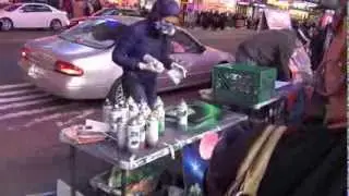 Times Square Street Art Girl